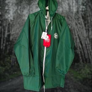 New Defenders of Wildlife Wolf Green OS Fullzip Windbreaker gorp nature packable